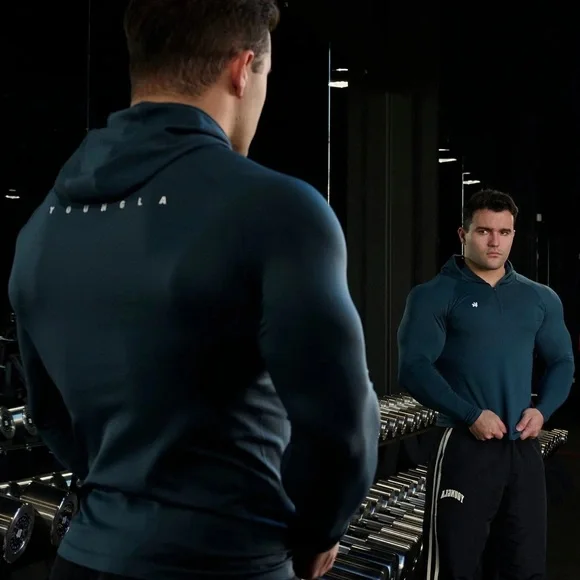 YoungLA Super Villain, compression hoodie- Teal- large - Picture 2 of 3